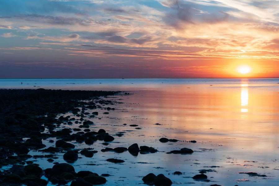 Beautiful sunset over the ocean